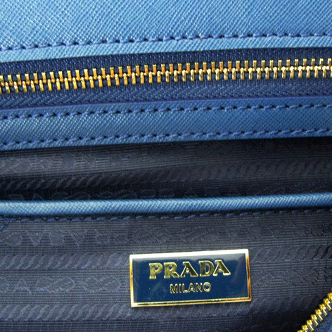 2014 Prada saffiano calfskin tote bag BN1786 dark blue&blue